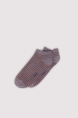 Springfield Calcet&iacute;n tobillero micro rayas gris