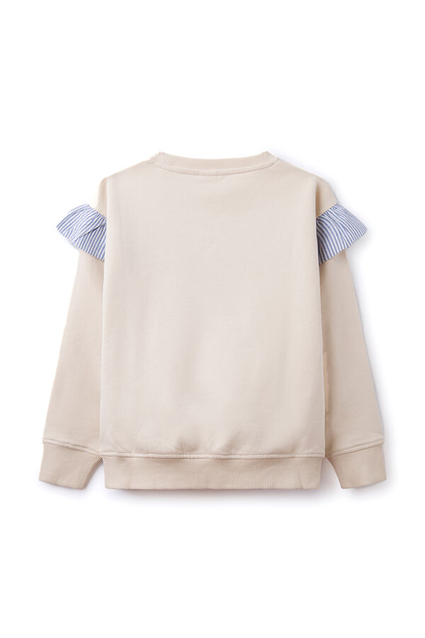 Springfield Kids Sweatshirt folho ombros menina bege