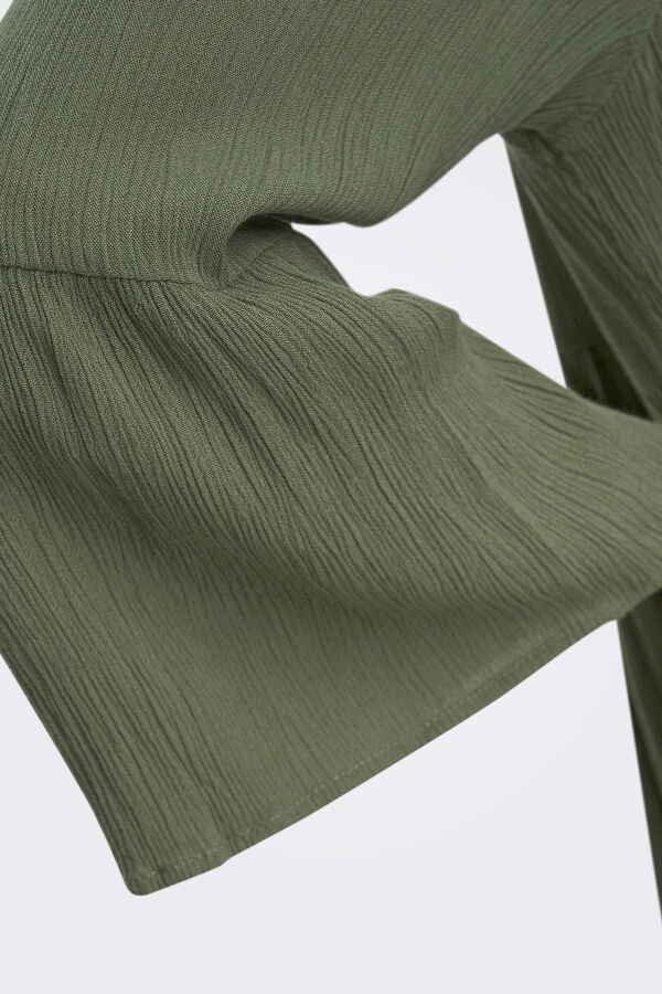 Only Vestido fluido manga média verde