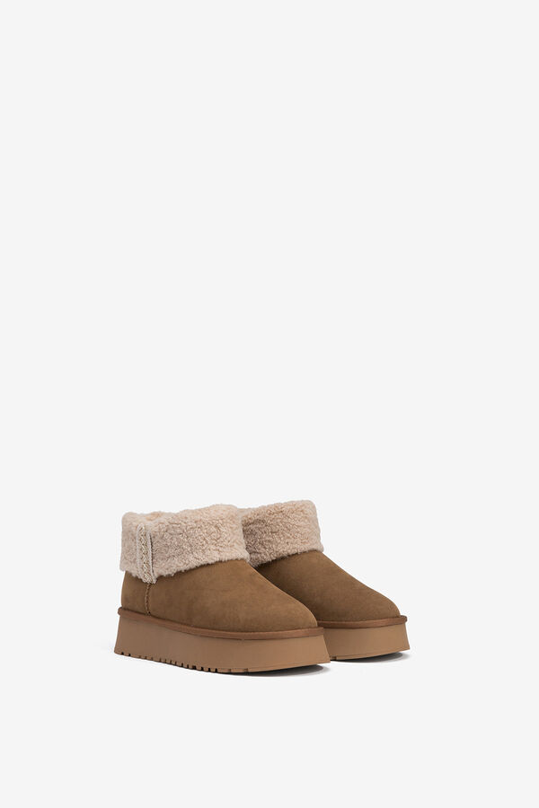 Tiffosi Botines Forro Pelo Rizado nude