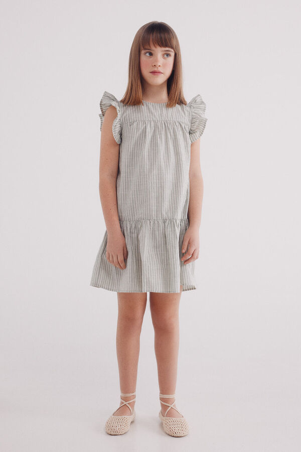 Springfield Kids Vestido rayas niña verde