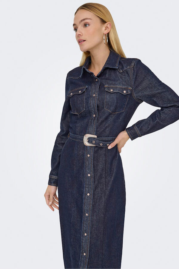 Only Vestido vaquero largo azul