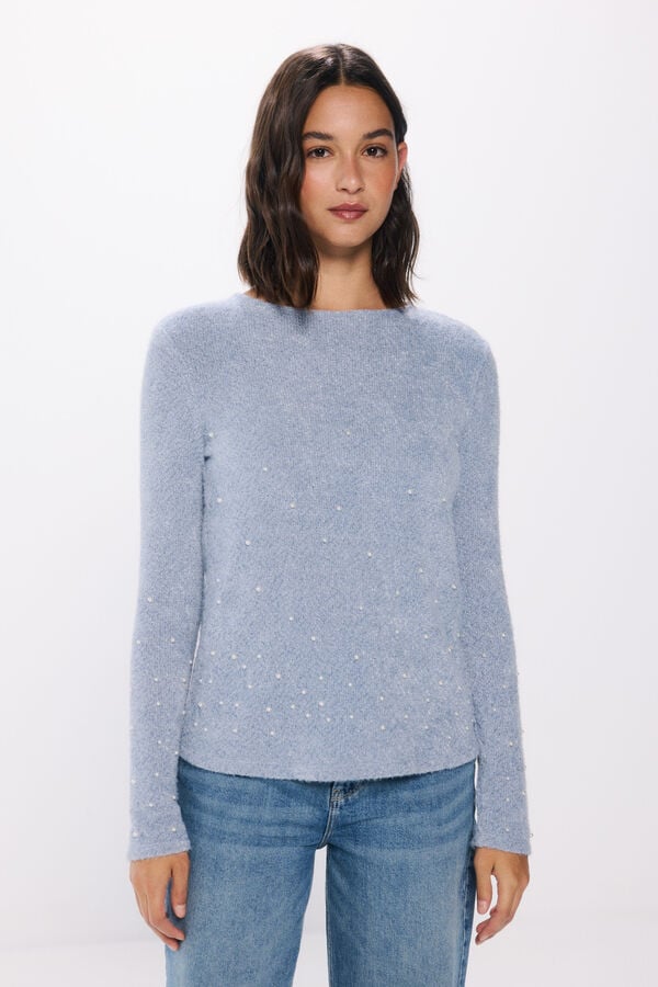 Springfield Camiseta chenilla perlas estampado