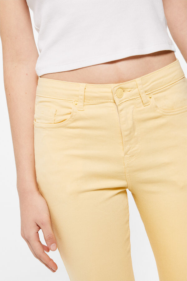 Springfield Jeans Slim Cropped Eco Dye mostarda
