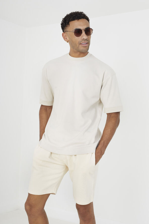 Brave Soul Camsieta oversize con manga corta marfil