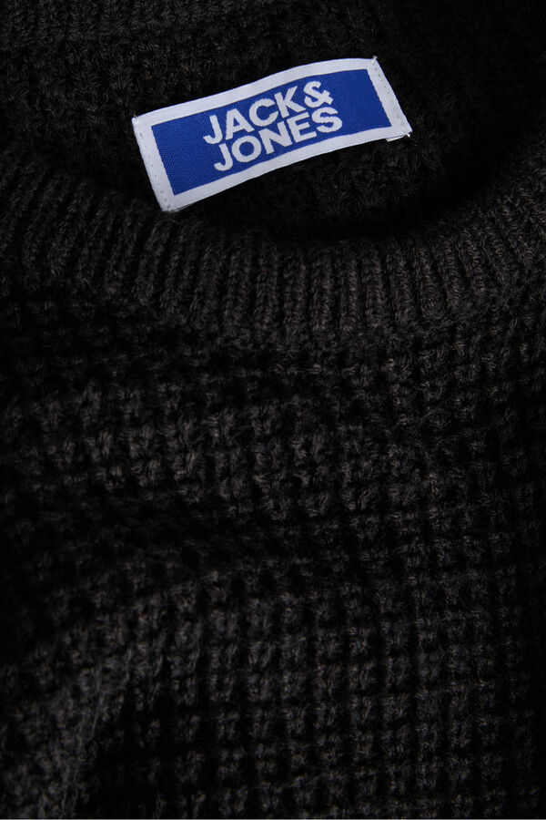Jack & Jones Junior Jerey b&aacute;sico de punto negro