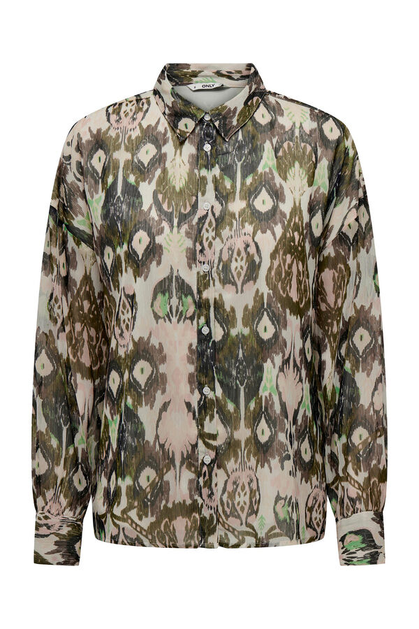 Only Camisa manga larga estampado kaki