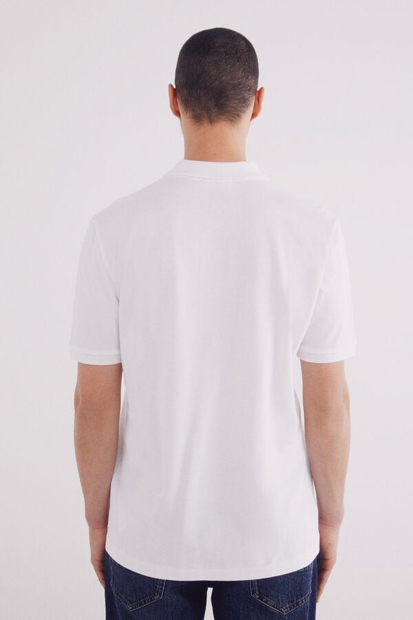 Springfield Polo piqu&eacute; b&aacute;sico regular fit branco
