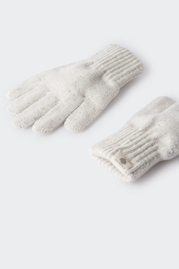 Springfield Kids Luvas malha jaspeada menina branco
