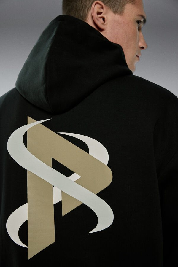 Springfield Sudadera capucha logo Pedri x Springfield negro