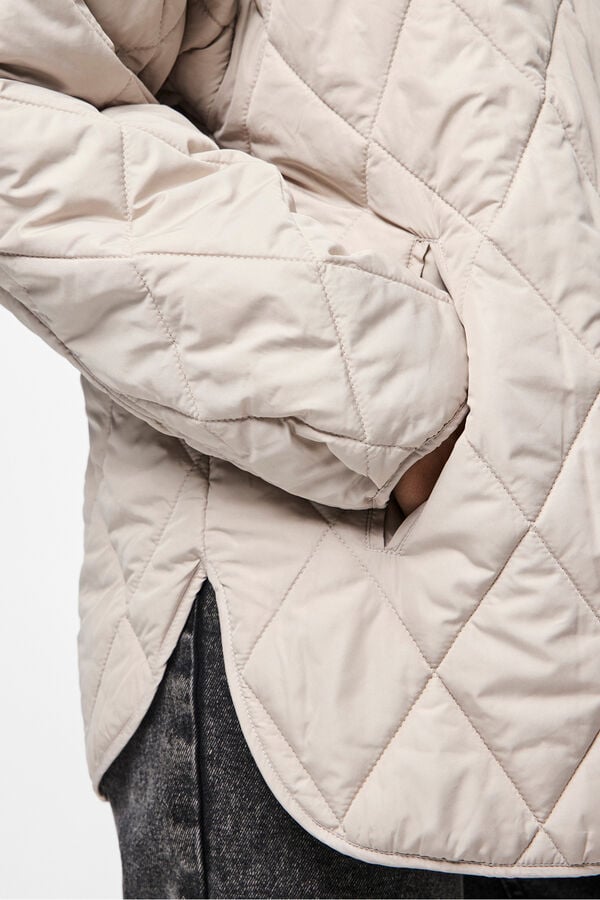 Pieces Chaqueta quilted botones gris