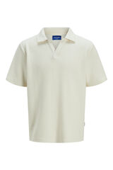 Jack & Jones Polo liso com caimento relaxado branco