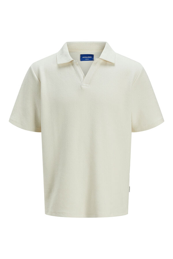 Jack & Jones Polo liso com caimento relaxado branco