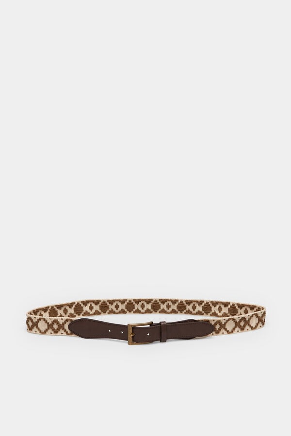 Springfield Cinturón tejido rústico marrón