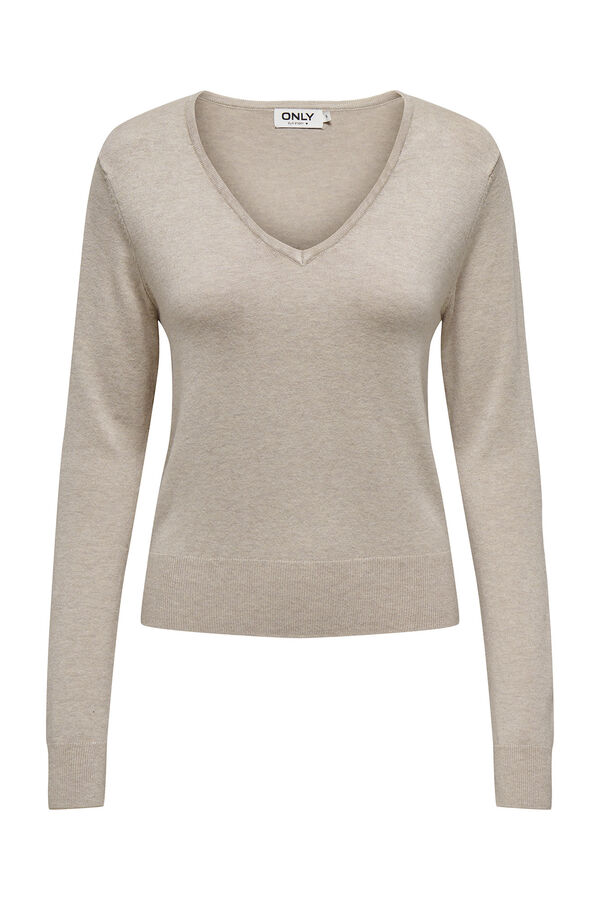 Only Jersey de punto fino blanco