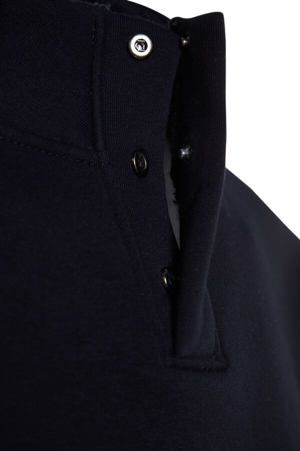 Trendyol Sudadera polar con cuello alto azul