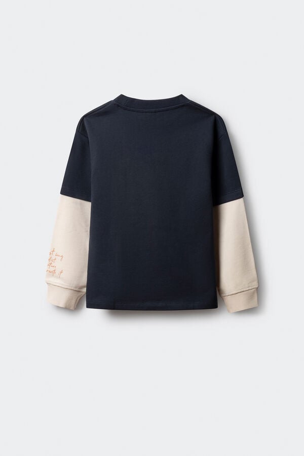 Springfield Kids Sweatshirt de duas camadas para meninos azul