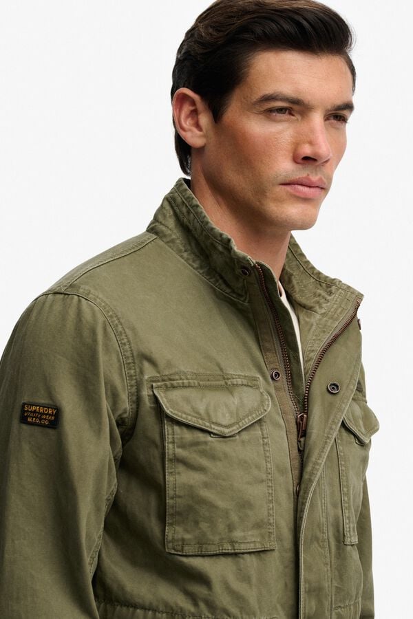 Superdry Casaco militar ic&oacute;nico Caqui escuro