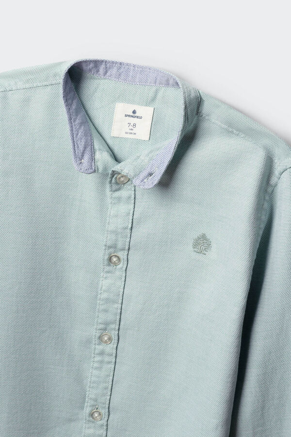 Springfield Kids Camisa cuello mao ni&ntilde;o verde