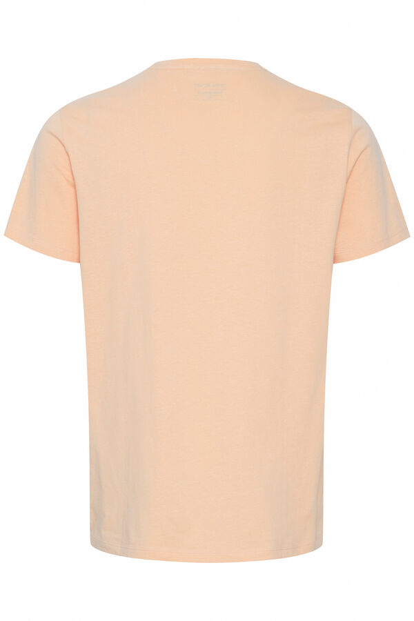 Blend T-shirt Manga Curta - Bolso Estampado rosa