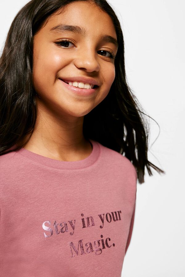 Springfield Sweatshirt com mensagem para menina roxo