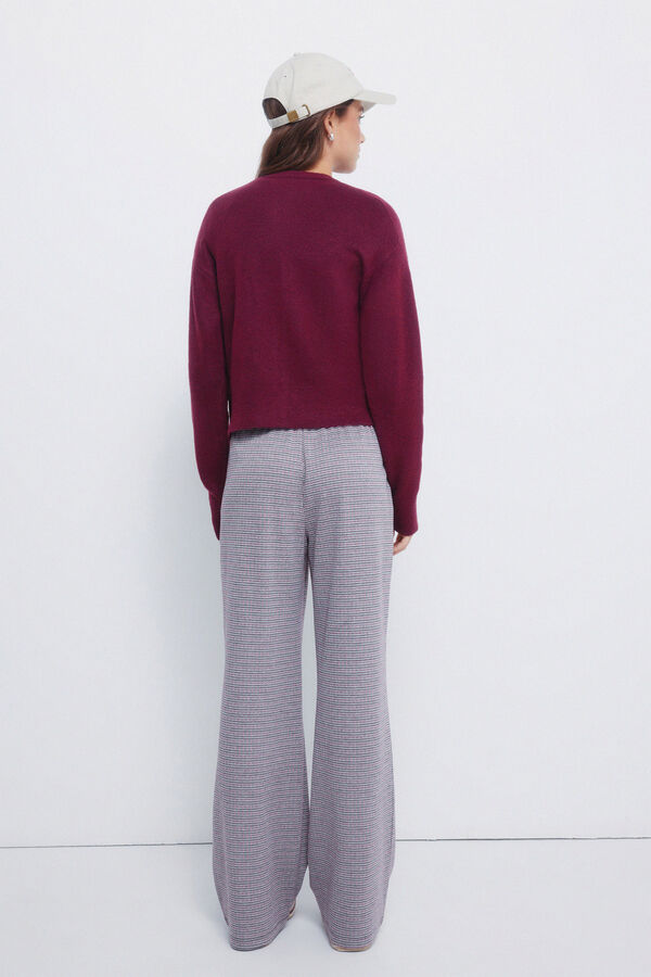 Springfield Pantalones jogger anchos burdeos