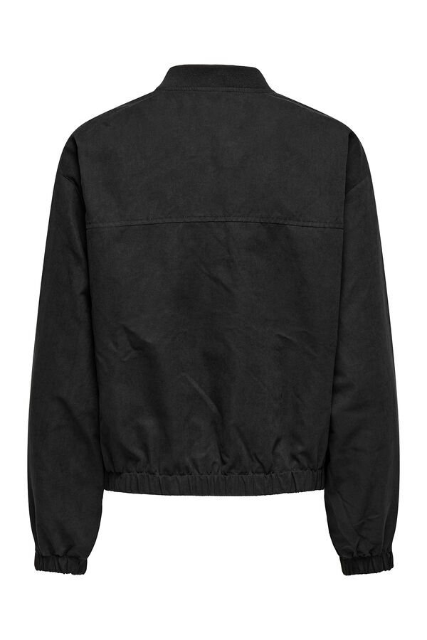 JDY Bomber b&aacute;sica de manga larga negro