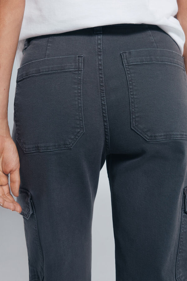 Springfield Pantalones cargo algod&oacute;n gris