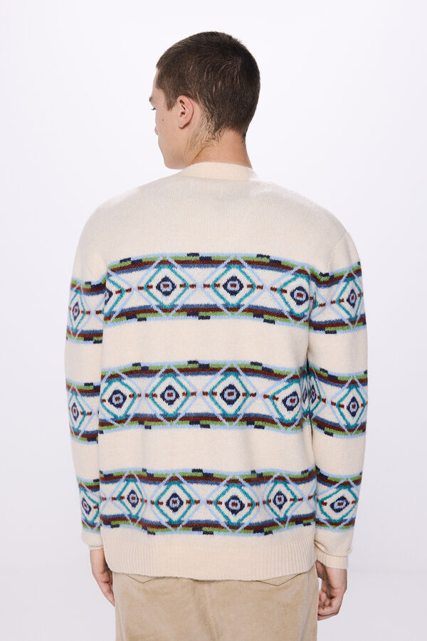 Springfield C&aacute;rdigan jacquard colores blanco