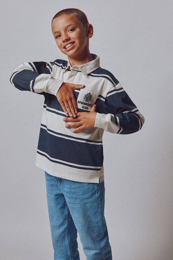 Springfield Kids Polo manga larga ni&ntilde;o azul