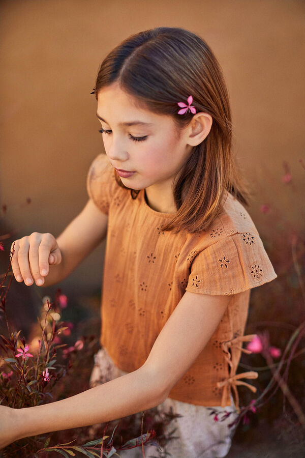 Springfield Kids Blusa bordado suizo ni&ntilde;a amarillo