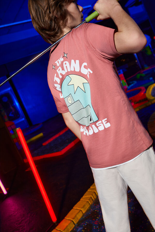 Springfield Kids Camiseta Paradise ni&ntilde;o rosa