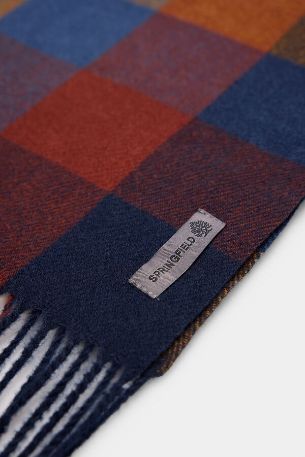 Springfield Bufanda cuadros multicolor azul