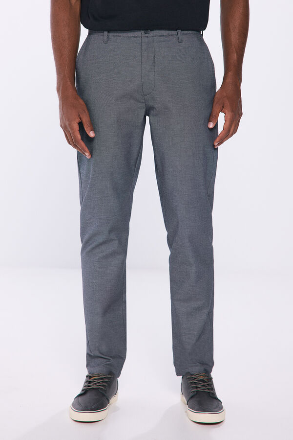 Springfield Pantalón chino vestir comfort slim fit gris