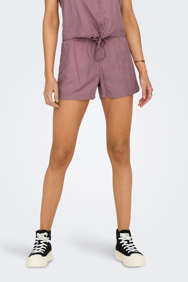 Only Shorts lyocell cintura el&aacute;stica  morado/lila