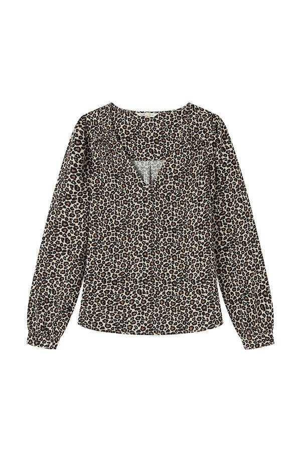 Springfield Blusa flu&iacute;da l&uacute;rex cru