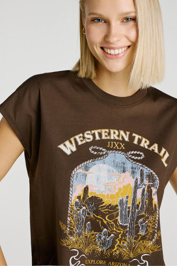 Jack & Jones Camiseta regular fit marr&oacute;n