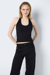 Noisy May T-shirt de decote halter preto