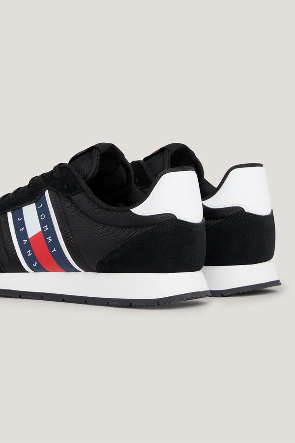 Tommy Jeans Runner Tommy Jeans de hombre con bandera negro