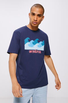 Springfield T-shirt ondas azulado