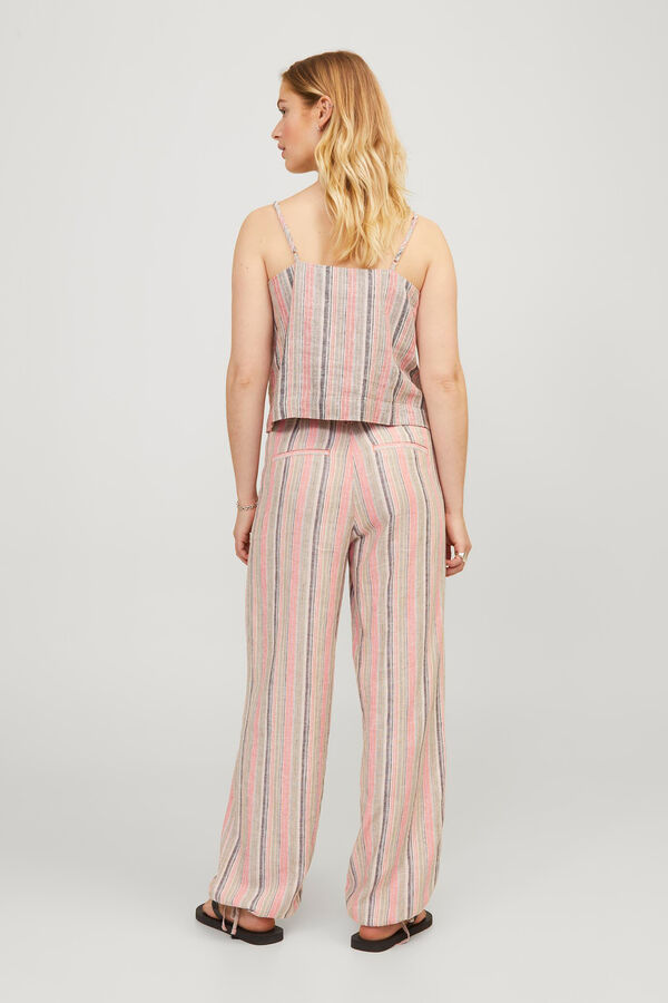 Jack & Jones Cal&ccedil;as de riscas linho vermelho