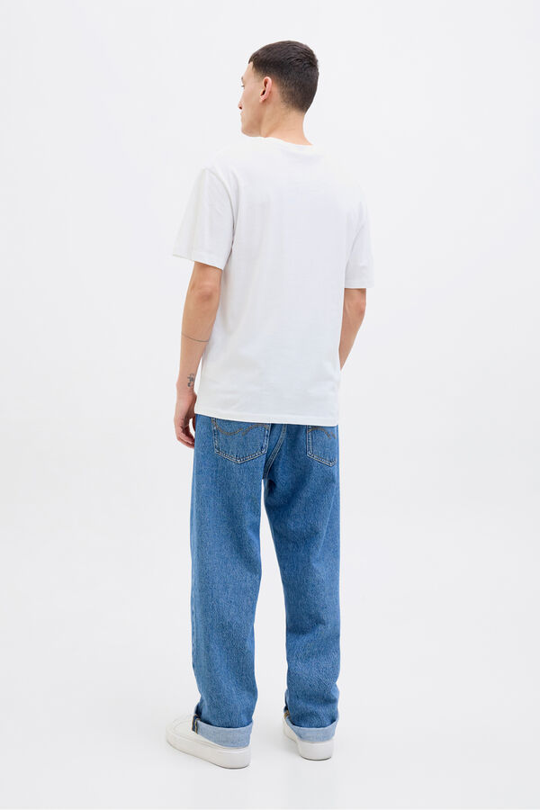 Jack & Jones Camiseta relaxed fit estampada blanco