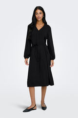 JDY Vestido midi manga larga negro