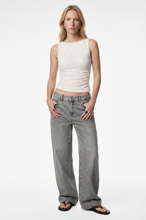 Koton Blusa de renda bege
