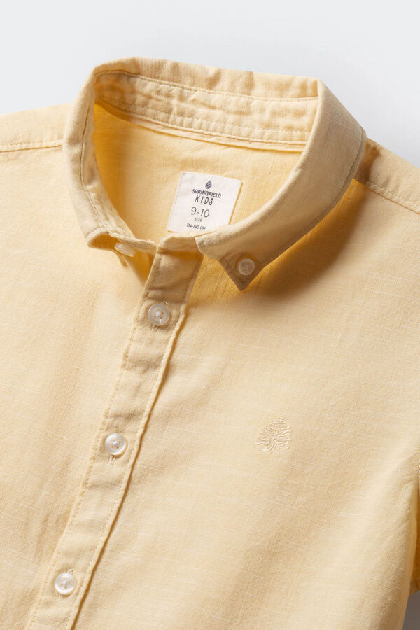Springfield Kids Camisa textura ni&ntilde;o amarillo