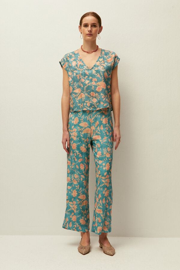 Systemaction Pantal&oacute;n estampado floral estampado