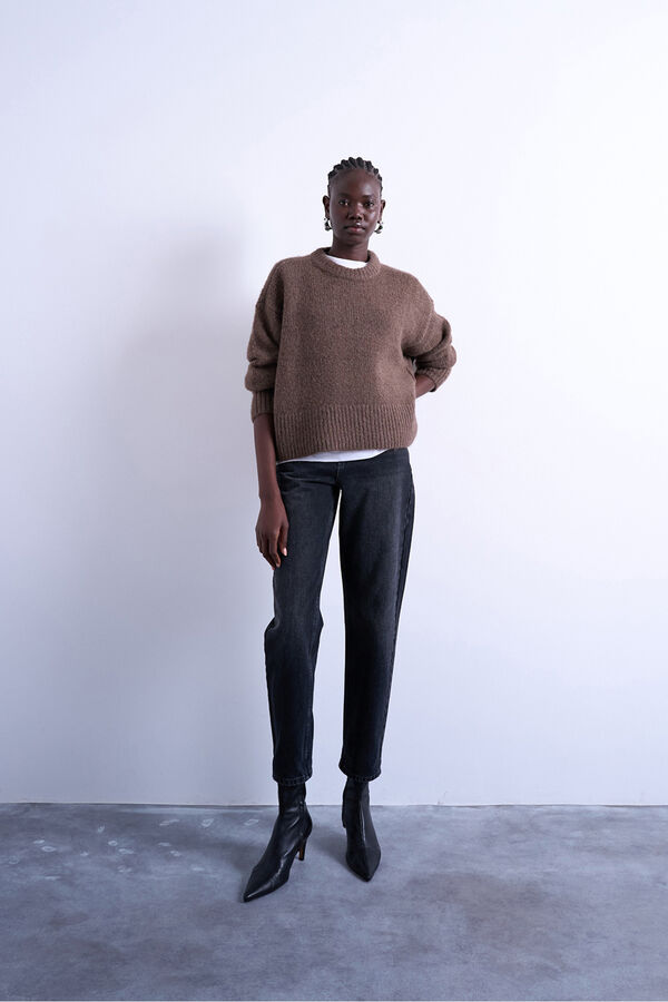 Topshop Jeans de tiro bajo negro