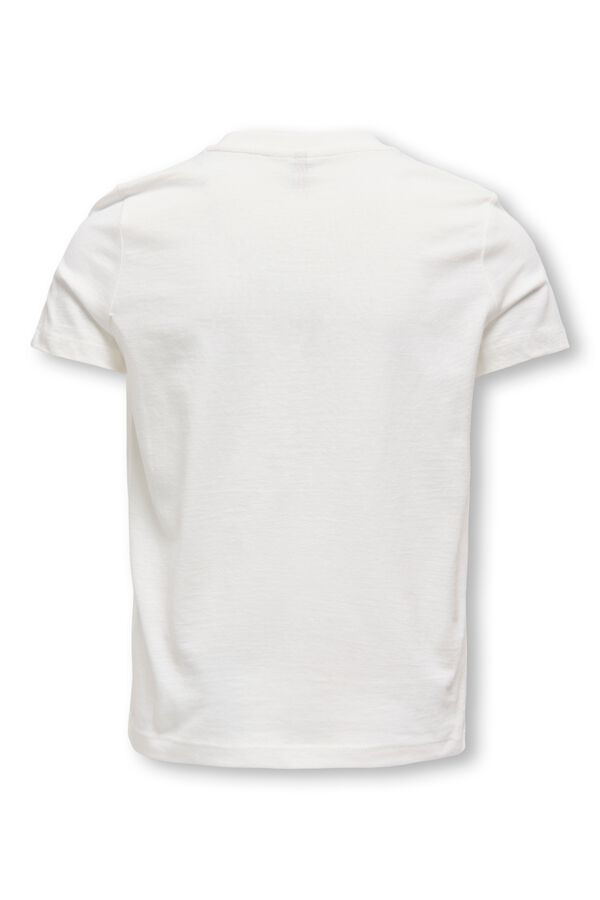 Only Girls T-shirt de manga curta com estampado frontal branco