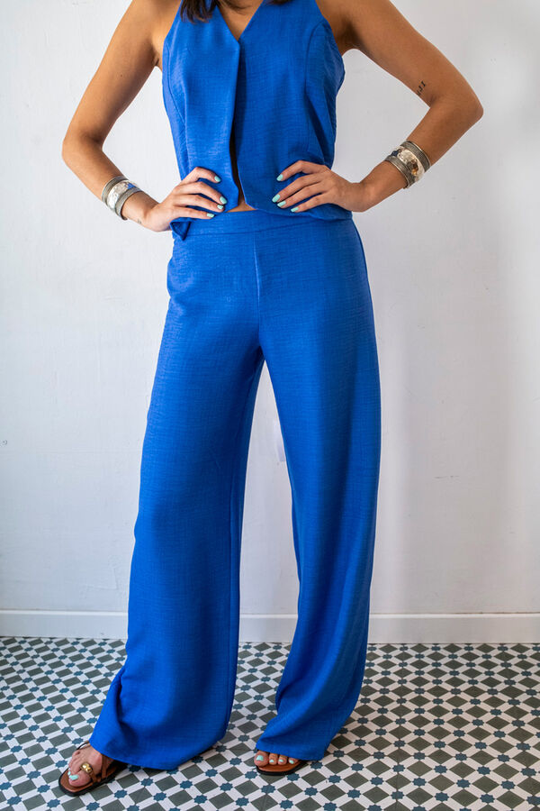Cul Sac Cal&ccedil;a palazzo el&aacute;stica azul