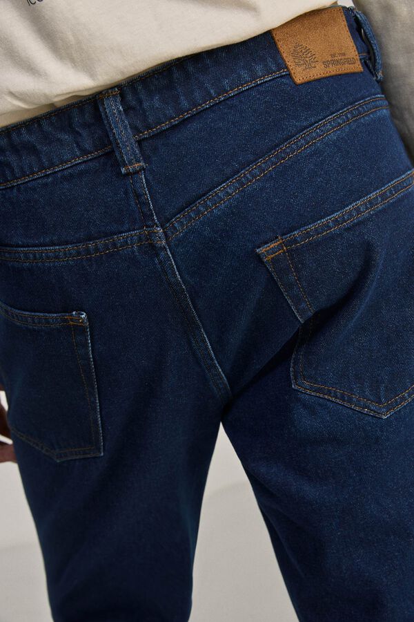 Springfield Jeans regular relax lavagem desbotada marinho